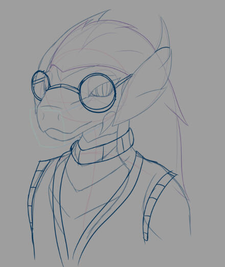 Headshot WIP example Headshot WIP example